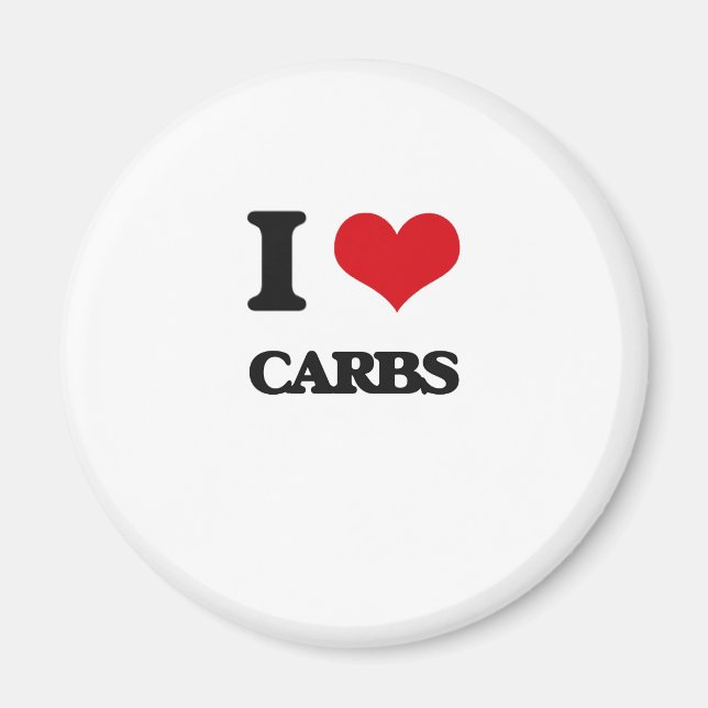 I Kärlek Carbs Magnet (Framsidan)