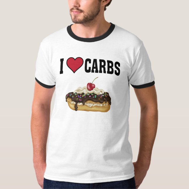 I Kärlek Carbs T-shirt (Framsida)
