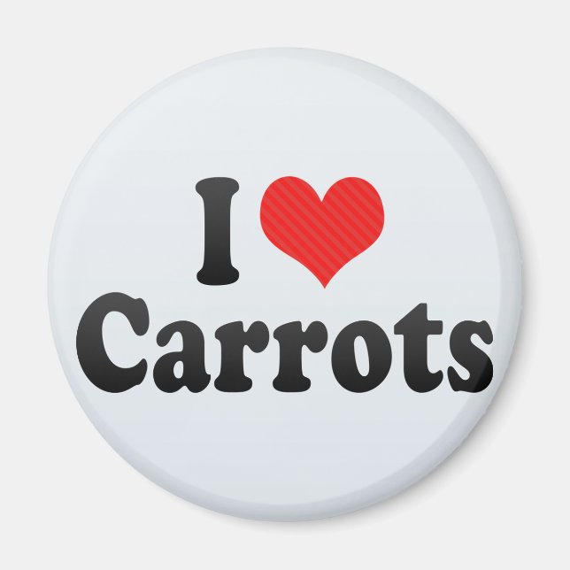 I Kärlek Carrots Magnet (Framsidan)