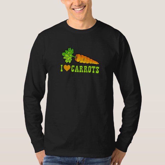 I Kärlek Carrots Vegetable T Shirt (Framsida)