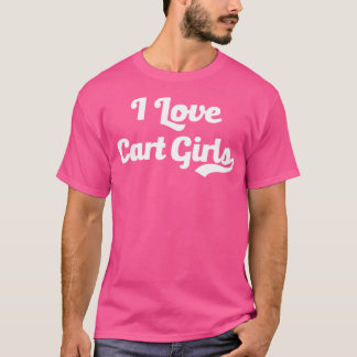 I Kärlek Cart Girls Golfer Swing Golf Klubb Funny  T Shirt