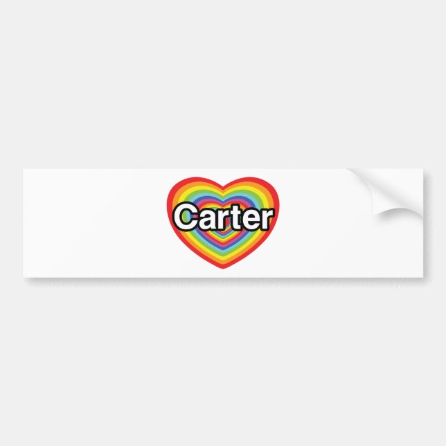 I kärlek Carter: regnbåge Bildekal (Framsidan)