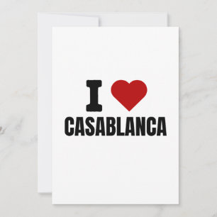 I kärlek casablanca - jag hjärtcasablanca morocco inbjudningar