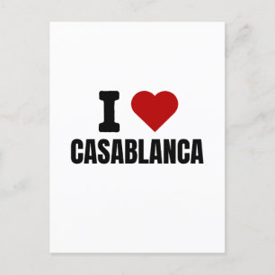 I kärlek casablanca - jag hjärtcasablanca morocco vykort