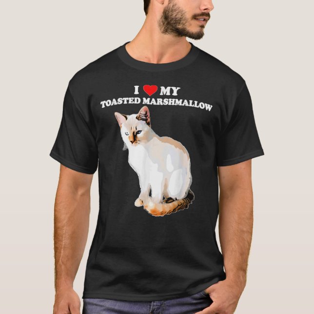 I Kärlek Cat Kitten T Shirt (Framsida)