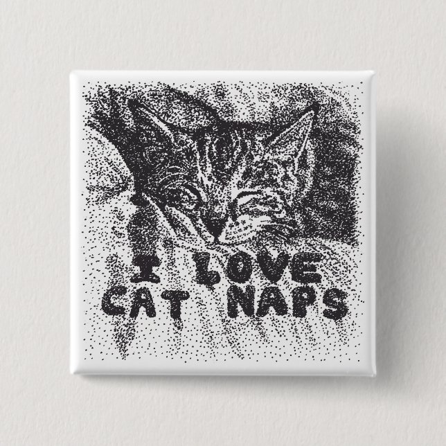 I Kärlek Cat Naps, katt sover Knapp (Framsida)