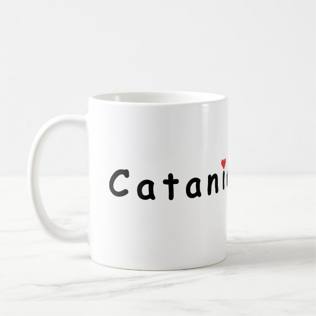 I kärlek Catania Italien Kaffemugg (Vänster)