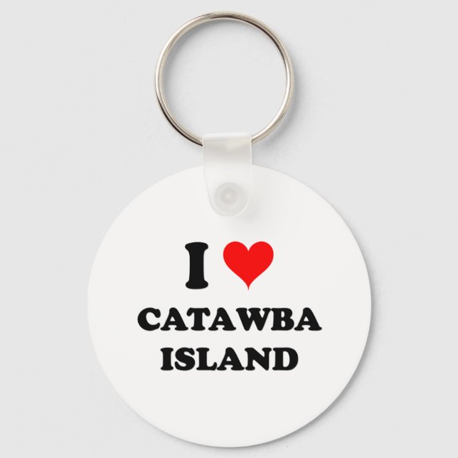 I Kärlek Catawba Island Nyckelring (Framsida)