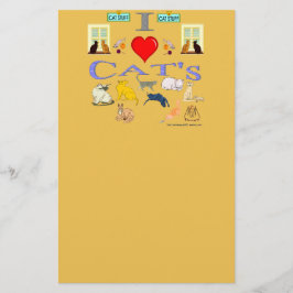 I Kärlek Cats Brevpapper