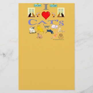 I Kärlek Cats Brevpapper