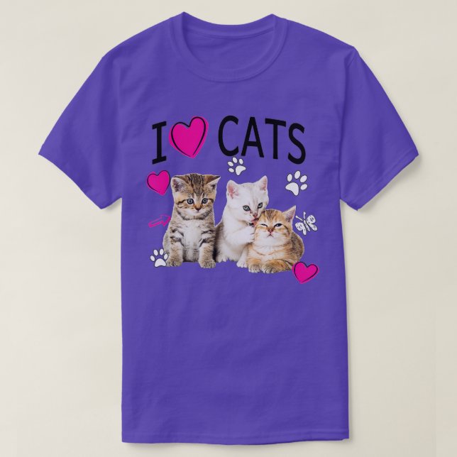 I Kärlek Cats Cat lover - I kärlek Kittens T Shirt (Design framsida)