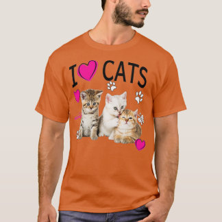 I Kärlek Cats Cat lover I kärlek Kittens T Shirt