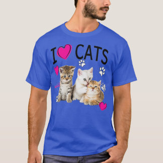 I Kärlek Cats Cat lover I kärlek Kittens T Shirt