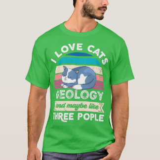 I kärlek Cats Geology och som tre människor T Shirt