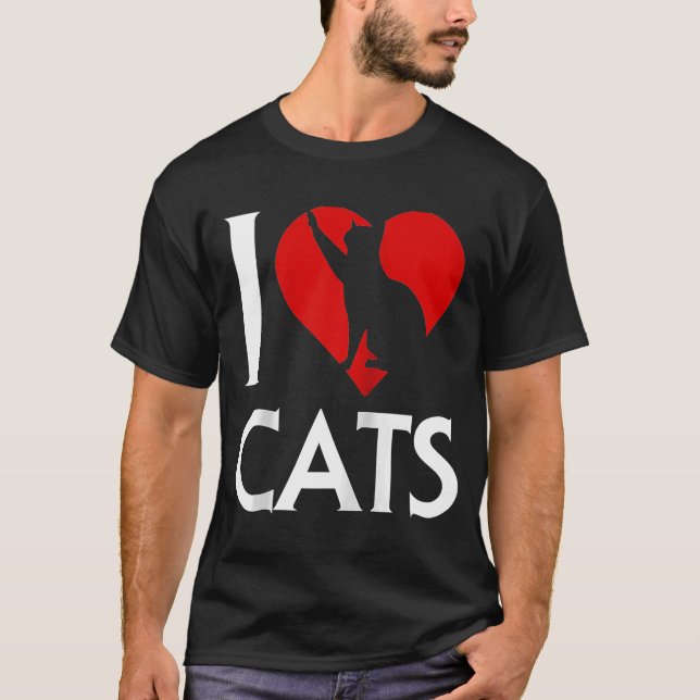 I kärlek Cats Kitten World Cat Day Maine Tomcat Ki T Shirt (Framsida)