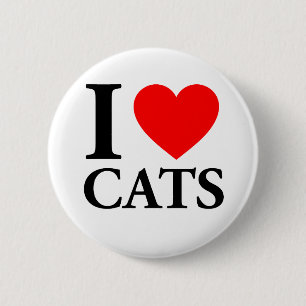 I Kärlek Cats Knapp