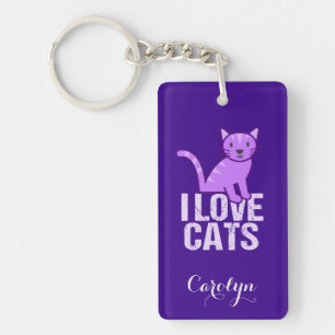 I Kärlek Cats Lila Anpassningsbar