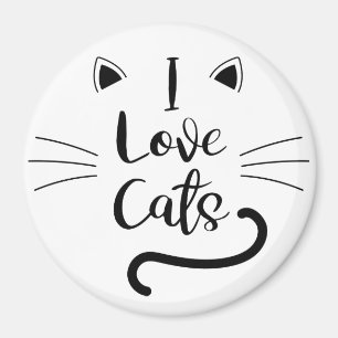 I Kärlek Cats Magnet