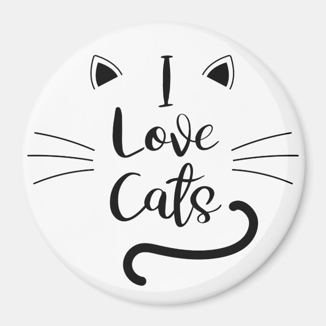 I Kärlek Cats Magnet (Framsidan)