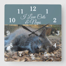 I Kärlek Cats & Naps Wall Clock