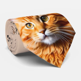 I kärlek Cats Orange Tabby katt Neck Tie Slips