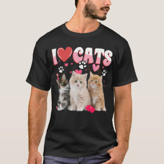 I Kärlek Cats Shirt Cat lover Tee - I kärlek Kitte