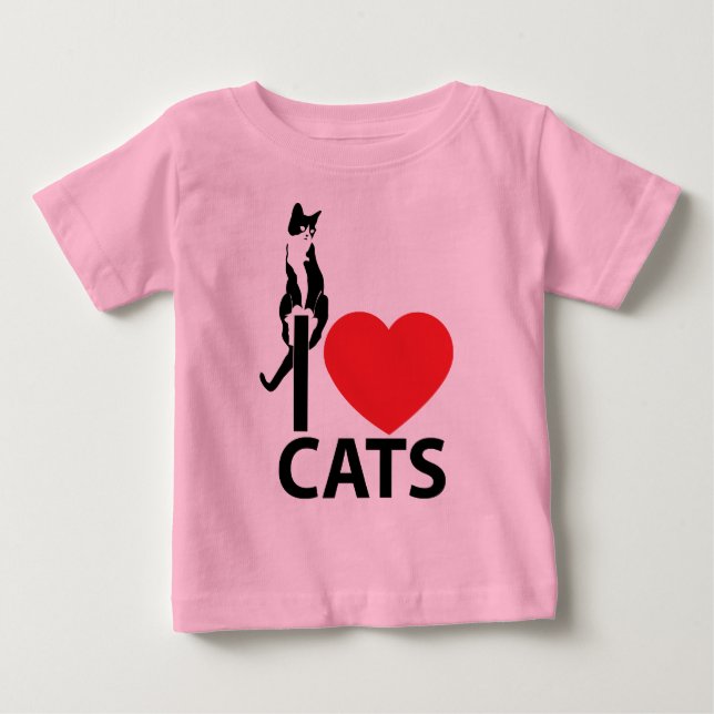 I kärlek Cats T-Shirt (Framsida)