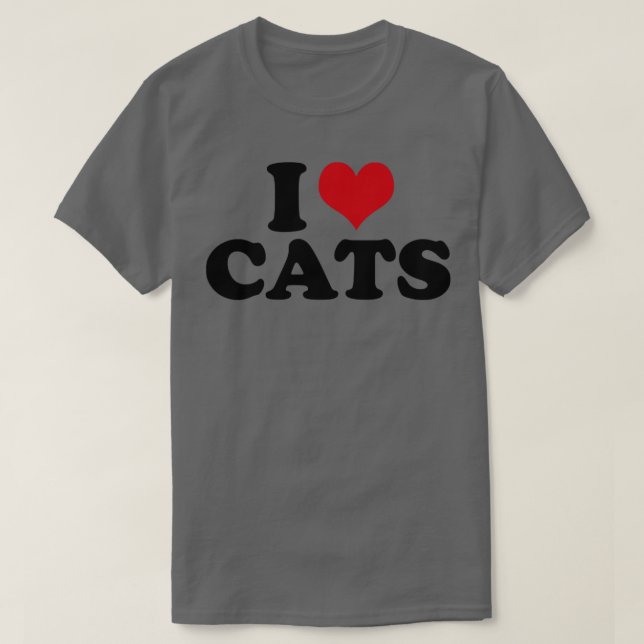 I Kärlek Cats T Shirt (Design framsida)