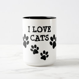 I Kärlek Cats Tassavtryck Design Coffe Mugg