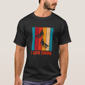 I Kärlek Cave Exploring Potholing Spelunki T Shirt