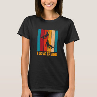 I Kärlek Cave Exploring Potholing Spelunki T Shirt