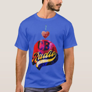I Kärlek CB HAM Radio Vintage Heart Design Design T Shirt