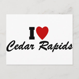 I Kärlek Cedar Rapids Vykort