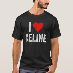 I Kärlek CELINE Vintage Kärlek Heart Valentines da T Shirt