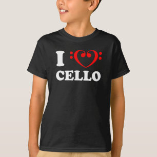 I Kärlek Cello Bass Clef T Shirt