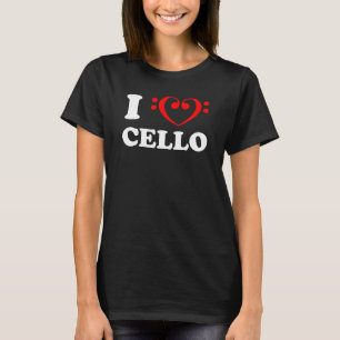 I Kärlek Cello Bass Clef T Shirt