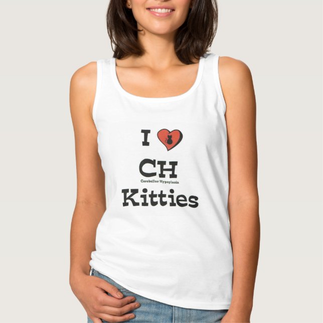 I KÄRLEK CH KATTUNGE TANKTOP T-SHIRT (Framsida)