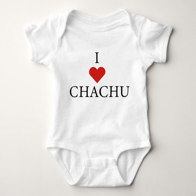 I KÄRLEK CHACHU Baby Bodykostym T Shirt (Framsida)