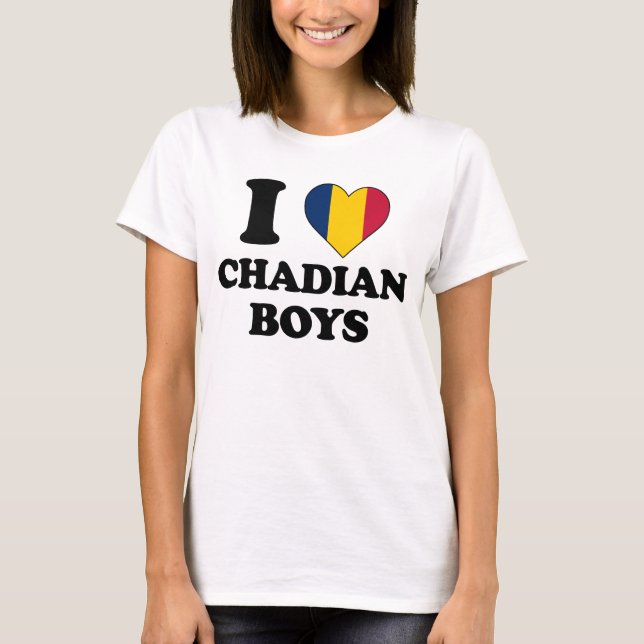 I kärlek Chadian Boys T Shirt (Framsida)