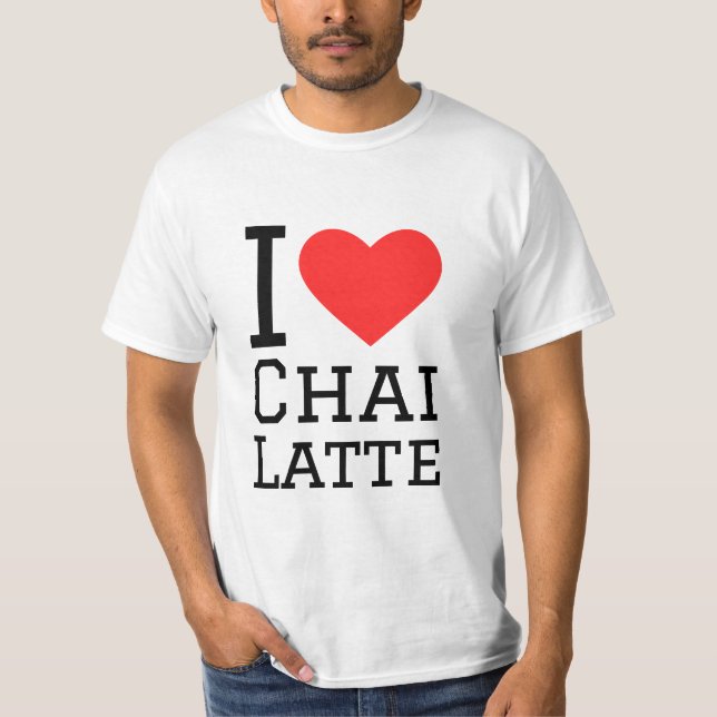 I kärlek chai latte t shirt (Framsida)