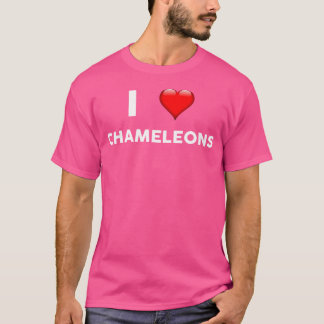 I Kärlek Chameleons Heart Chameleon T Shirt