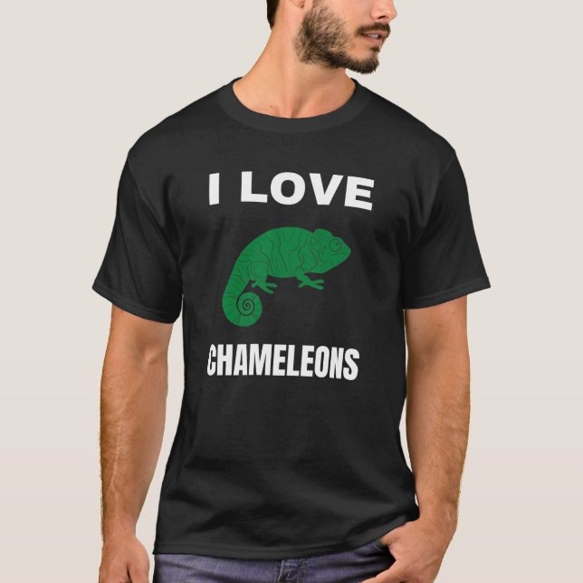 I kärlek Chameleons T Shirt (Framsida)