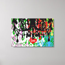I Kärlek Chandelier ~ 24X16 Canvas 75 tum tjockt