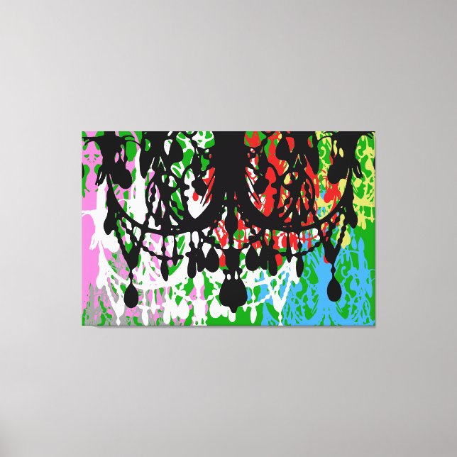 I Kärlek Chandelier XLARGE 60X40 (fler alternativ) Canvastryck (Framsida)