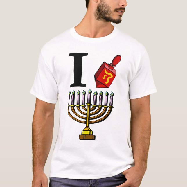 I Kärlek Chanukah Shirt Tee (Framsida)