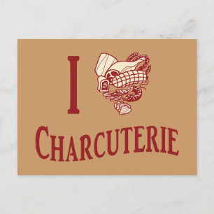 I Kärlek Charcuterie Vykort