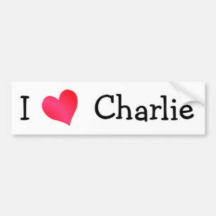 I Kärlek Charlie Bildekal