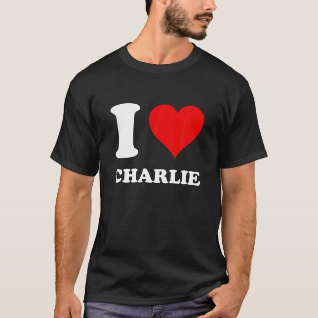 I Kärlek Charlie T Shirt (Framsida)