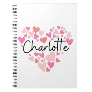 I kärlek Charlotte Anteckningsbok
