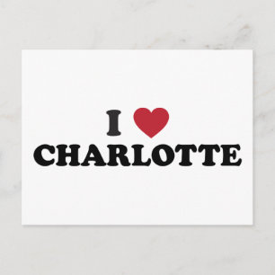 I Kärlek Charlotte North Carolina Vykort